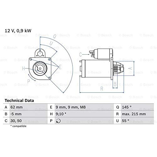 Bosch 986013850 motor de arranque