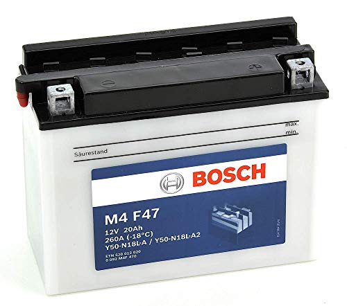 Bosch M4F47 Batería motocicleta Y50-N18L-A / Y50N18L-A2 - 12V Plomo 20A/h-200A