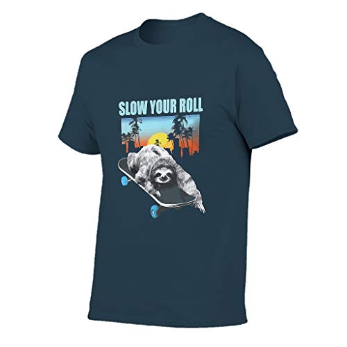 Camiseta de algodón para hombre Slow Your Roll Negro Negro ( L