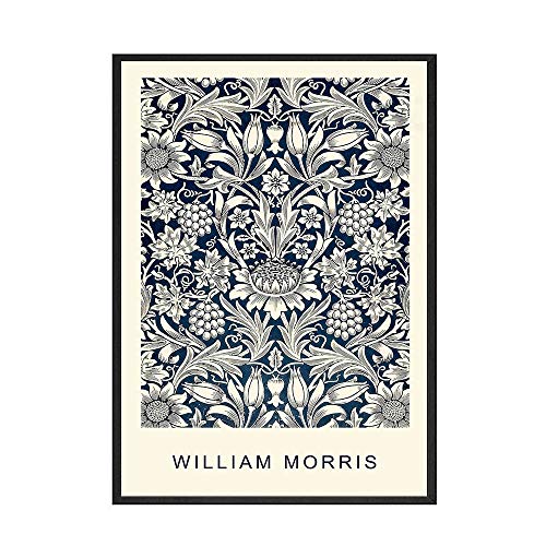 Carteles e impresiones con imágenes de estilo floral de William Morris, carteles de exposición, arte de pared, cuadros de pájaros, pinturas en lienzo sin marco B 50x70cm