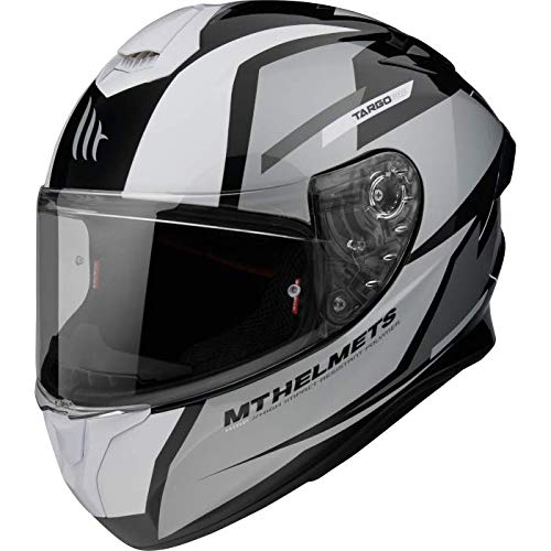 Casco Moto Integral homologado MT Targo Pro Modelo Sound A2 Gris Brillo Dot Unisex M