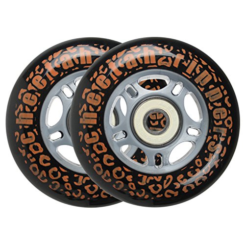 Cheetah Rippers Black Cheetah Wheels For Ripstick Ripstik Wave Board Abec 9 by Cheetah