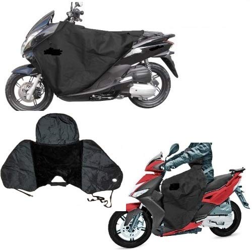 Compatible con Honda Vision 110 Cubierta Impermeable Manta TÉRMICA para Scooter Y MAXISCOOTER Universal Delantales para PIERNAS DE Pecho con Piel SINTÉTICA