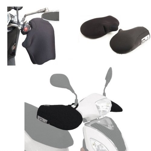 Compatible con Moto Guzzi SP 1000 Manguitos DE Neopreno Impermeable OJ JC010 Cubiertas UNIVERSALES para Motocicletas Scooter PUÑOS Negros
