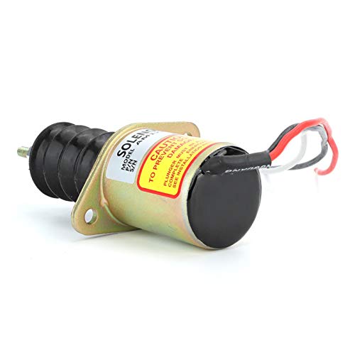 DAUERHAFT Solenoide de Parada del Motor AM124379 Solenoide de Apagado del Motor para el Kit de Accesorios del Motor para el Control del Interruptor de la válvula solenoide