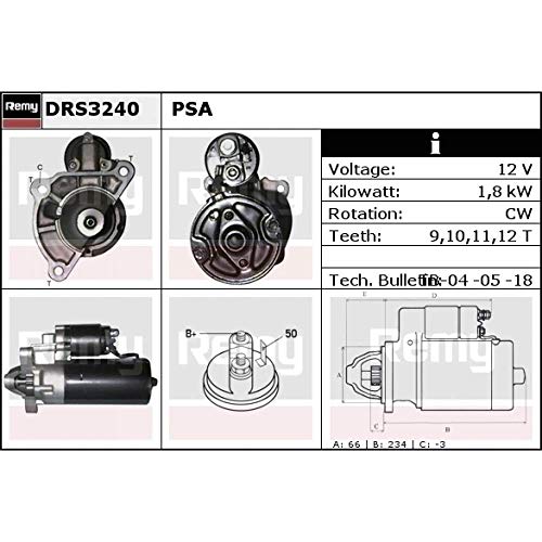 Delco Remy drs3240 Motor de arranque