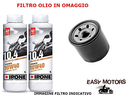 Desconocido Kit DE Mantenimiento DE Motor DE Aceite 10W40 IPONE + Filtro Olio Yamaha XV Virago (3LV,3LS,VG01) 250 88/15