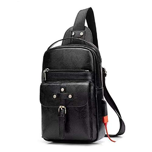 DFV mobile - Mochila Bolso Bandolera Compatible con Ebook, Tablet y para Tecno Camon i4 (2019) - Negra