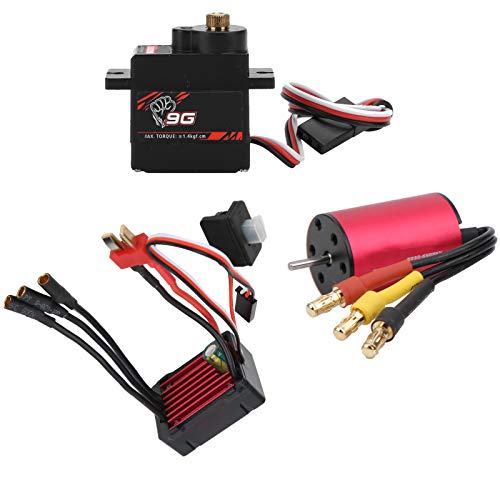 Drfeify RC Motor ESC Combo Set, 2030 6500KV Motor sin escobillas + 25A Controlador de Velocidad electrónico Sistema de Potencia del Motor 9G para 1/10 Modelo RC