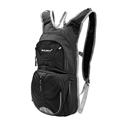 EULANT Mochila para Bicicleta,12L Mochila de Hidratación de Ciclo Impermeable,Mochila de Ciclismo Pequeña, para MTB Senderismo Escalada Senderismo, con Rayas reflectoras & Capa de Aislamiento, Negro