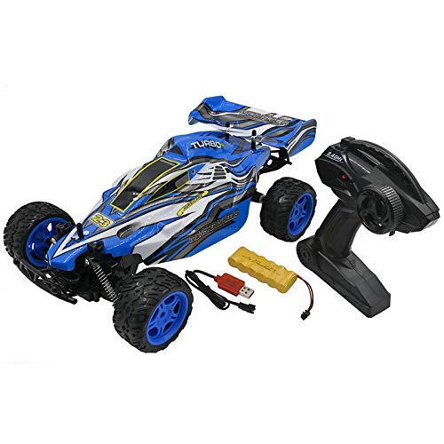 Fauge RC Coche 9010-1F Media Velocidad 1/10 2.4GHz RC Buggy Que Compite con el Juguete Teledirigido del Coche de la Deriva Todoterreno Azul