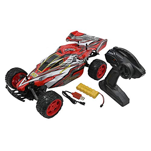 Fauge RC Coche 9010-1F Media Velocidad 1/10 2.4GHz RC Buggy Que Compite con el Juguete Teledirigido del Coche de la Deriva Todoterreno Rojo