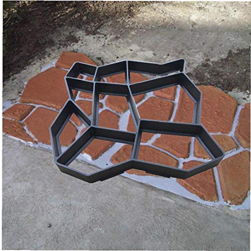 fedsjuihyg Los Moldes De Concreto Bricolaje Ruta Fabricante De Cemento De Hormigón del Molde Paseo Stepping Stone Pavimentadora para Muebles Paseo Jardín Jardín Pavimento