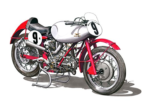 George Morgan Illustration Tarjeta de felicitación, Moto Guzzi V2 Bicilindrical, tamaño A5