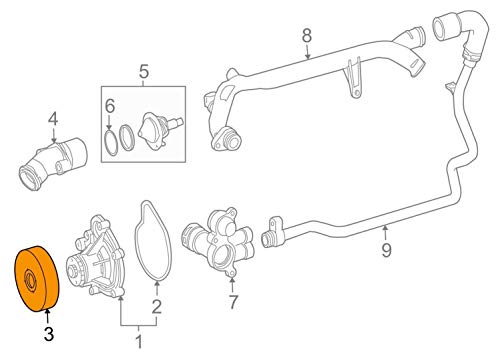 GTV INVESTMENT MB Clase C W203 Polea de bomba de agua 1.8 gasolina A2712020110