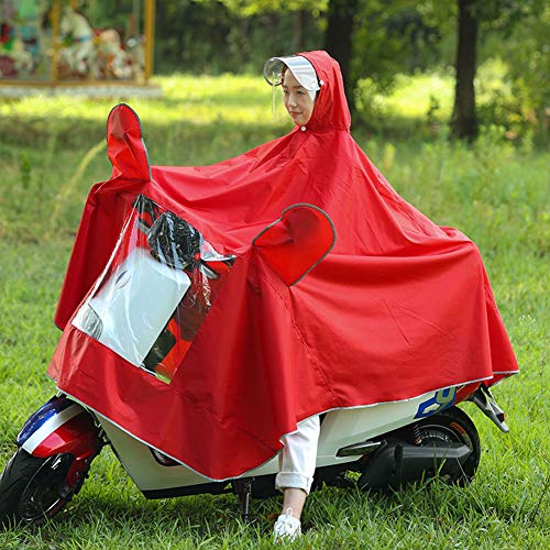 GzxLaY Poncho de Lluvia para Adultos Protección Completa Doble Sombrero Impermeable Reutilizable Oxford Impermeable Chaqueta Cortavientos Transpirable Cubierta del Espejo Capa,C,XXXXL