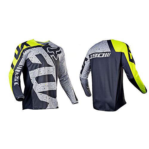 HFJLL Mountain Bike Motocross Jersey Camiseta de Manga Larga - Traje de Descenso al Aire Libre a Prueba de Viento,No.20,3XL