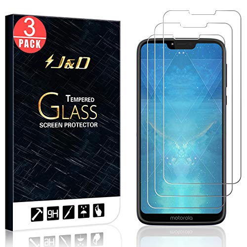 J&D Compatible para Motorola Moto G7 Power/G7 Supra Protector de Pantalla, 3-Pack [Vidrio Templado] [NO Cobertura Completa] Cristal Templado Protector de Pantalla - [NO para Moto G7/G7 Plus/G7 Play]