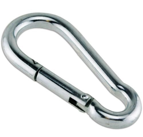 L-FENG-UK Clips de gancho de seguridad carabina grandes para carga de trabajo 300 kg (mosquetón de bloqueo galvanizado mega fuerte) 100mm