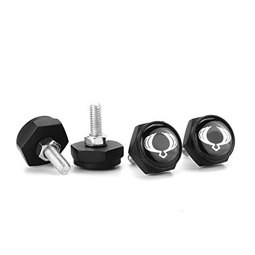 LLCWER 4pcs / 1set Juego Completo De Tornillos Placa De MatríCula De Metal Perno De Tornillo Accesorios De Placa De MatríCula Car Styling para SsangYong Motor