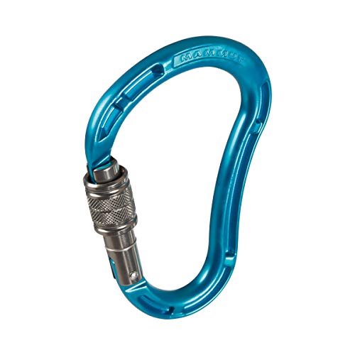 Mammut Bionic Mythos Mosquetón, Unisex Adulto, Multicolor (Screw Gate, Aqua), Talla Única