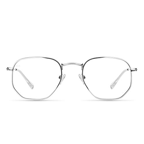 MELLER - Eyasi Silver - Gafas con Filtro de protección anti Luz Azul para hombre y mujer