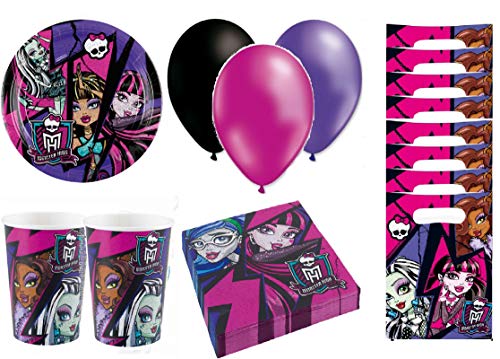 Monster High cumpleaños - Kit de cumpleaños 8 Personas