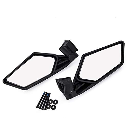 Motocicleta Vista Trasera Espejos Racing Motocicleta UTV Espejos Laterales Motor Mirror Accesorios (Color : Black)