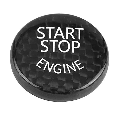 Motor del coche Arranque Botón de paro Interruptor Cubierta Ajuste Fibra de carbono Negra Llavero del llavero de encendido Para 1~7 Serie F20 F21 F22 F23 F30 F31 F32 F33 F11 F30 F12 F13 F01 F02