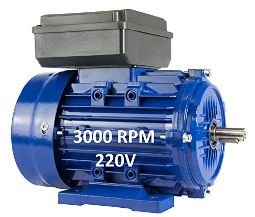 MOTOR ELECTRICO MONOFASICO 3KW / 4CV 220V 3000RPM B3 / PATAS TAMAÑO 100L - EJE 28mm ALTO PAR DE ARRANQUE ALREN