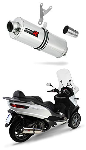 MP3 500/500 LT Escape Moto Deportivo Oval Silenciador Dominator Exhaust 2008-2020