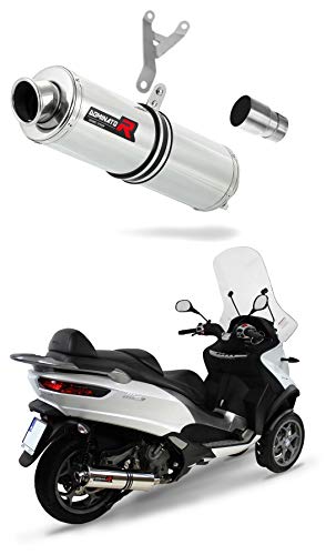 MP3 500/500 LT Escape Moto Deportivo Redondo Silenciador Dominator Exhaust 2008-2020