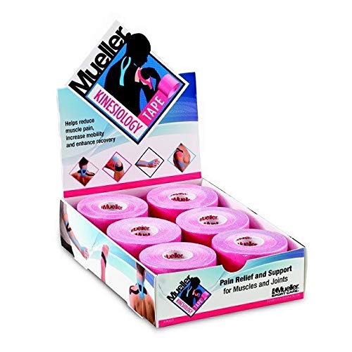 Mueller Kinesiology Tape 5cm x 5m Roll Pink 6 pack