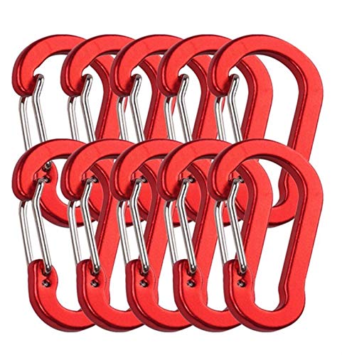 Multifunción 1/2/3/4 / 10pcs Carabiners Aluminio Aleación D Mosquetón Primavera Snap Clip Ganchos Llavero Escalada Mosquetón para llaves Herramientas de camping para correa de perro, rappel, llavero,