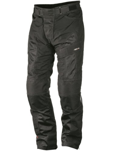 Nerve Run Pantalones de Moto de Verano, Negro, XL