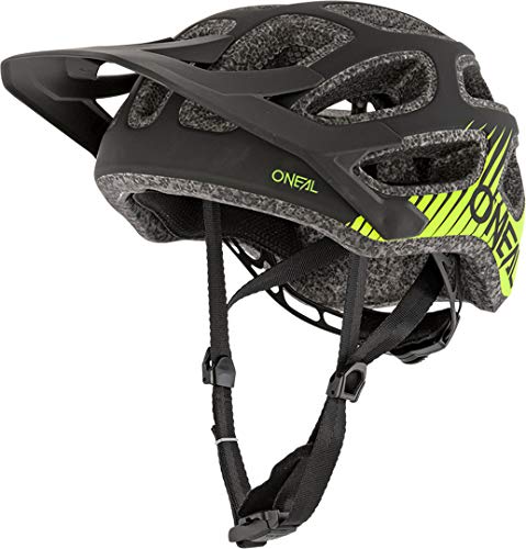 O'NEAL | Casco de Bicicleta Mountainbike | MTB Downhill Freeride | Casco All-Mountain/Enduro, Ajuste Regulable | Casco Thunderball Airy | Adulto | Negro Amarillo Neón | Talla M/57-XL/61