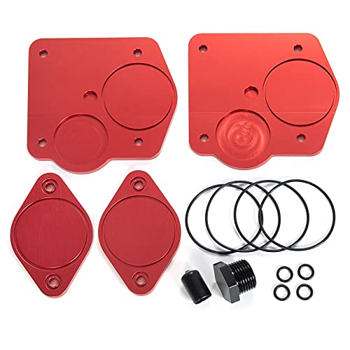 OPAS Block Off Kit de CNC de Aluminio para Sea-Doo RXP RXP-X RXT RXT-X 215 255 HP 2003/2004/2005/2006/2007/2008/2009/2010/2011 rojo