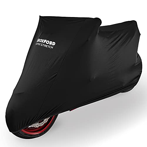 Oxford Protex - Funda de ajuste elástico para motocicleta para interior, color negro, S