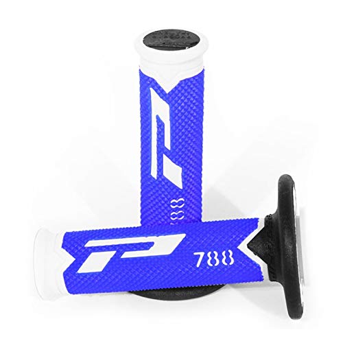 Puños Cross y Enduro Progrip 788 Tricolor Blanco/Azul/Negro