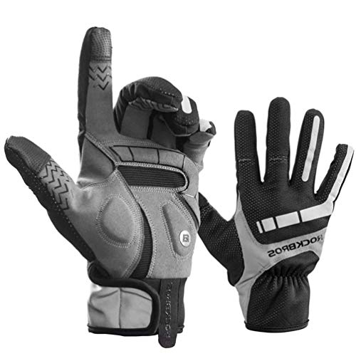 ROCKBROS Guantes con Pantalla Táctil Antideslizantes Antiviento Resistente al Agua SBR para Ciclismo Bicicleta Moto Deportes al Aire Libre Unisex para Primavera Otoño