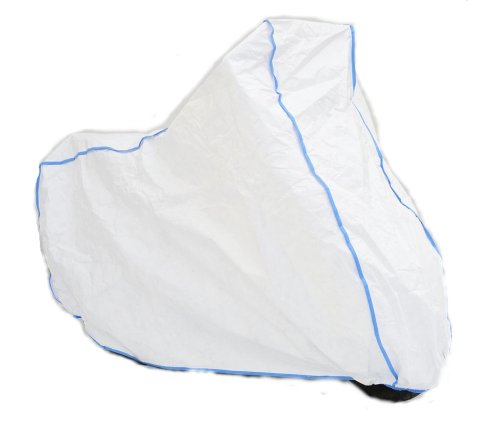 Savfy Motor Bike Cover SYM Jet 125 con maletín en blanco con almacenamiento bolsa exclusiva en Tyvek