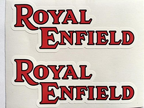 SBD Decals 2 Red Royal Enfield Británico Motocicleta Die Cut Adhesivos