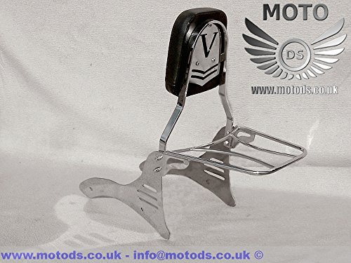 Sissy bar equipaje de pasajeros respaldo de acero inoxidable + trasero accesorio de Yamaha XVS 125 Drag Star