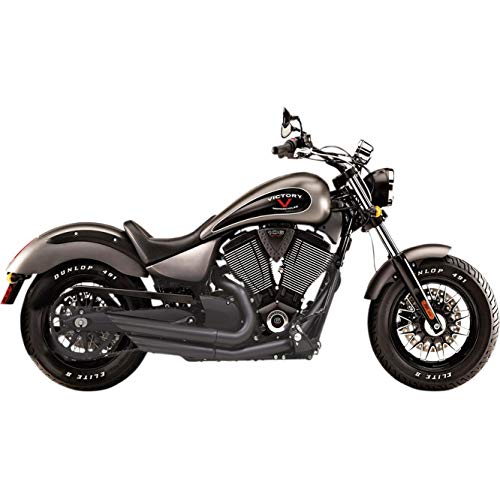 Sistema de escape colector negro Black Pro-Street Slash-Cut para moto Victory Boardwalk de 2013 a 2014, Gunner 2015, Highball de 2012 a 2015, Judge 2014, Kingpin de 2006 a 2015, Vegas de 2006 a 2015.