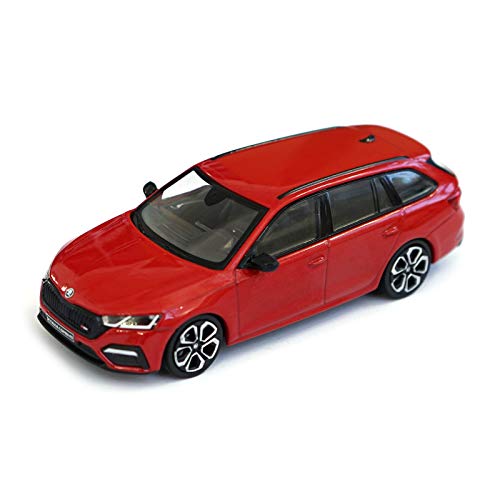 Skoda Maqueta de Coche Octavia 4 Combi RS 5E7099300AF3P, Miniatura, Color Rojo