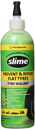 Slime SDS-500/06-IN Sellante de Reparación de Pinchazos, Reparación de Emergencia, Apto para Coches, Scooters y Otros Vehículos de Carretera, No tóxico, Ecológico, Botella de 473 ml