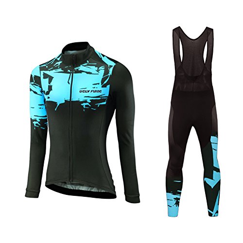 Sports Wear UGLYFROG Ropa Ciclismo Otoño/Invierno/Mujer - Cicicleta de montaña Ciclismo Maillot MTB de Manga Larga y Culotte Pantalones Acolchado 3D Sets