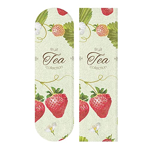 Strawberry Tea - Cinta de agarre para monopatín (1 hoja, 33,1 x 9,1 pulgadas)