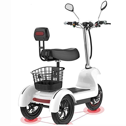 SZ-DDC Triciclo de Scooter eléctrico de Tres Ruedas Scooters eléctricos 12 Pulgadas 48V 500W portátiles Adultos Scooter eléctrico con Dos Asientos