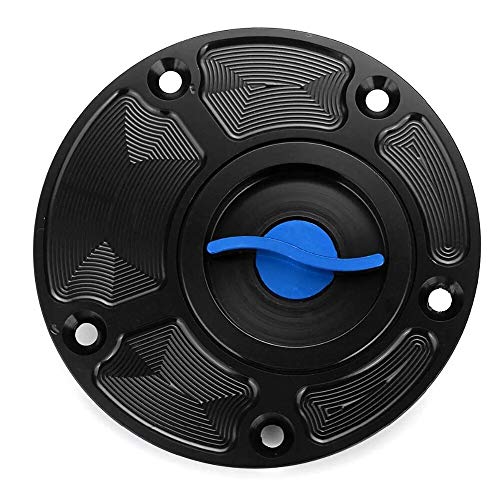 Tapon deposito rapido de copmeticion para circuito para Yamaha FZ1 FZ6 FZR YZF R1 R6 YSR50 Fazer (Azul-negro)